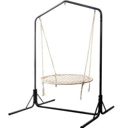 Kids Outdoor Nest Spider Web Swing Hammock Chair Stand Garden 100cm