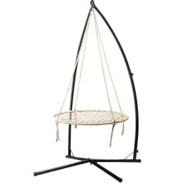 Kids Outdoor Nest Spider Web Swing Hammock Chair Steel Stand 100cm
