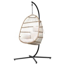 Swing Chair Hammock With Stand Outdoor Furniture Hanging Wicker Seat