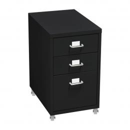 3 Drawers Steel File Cabinet Black