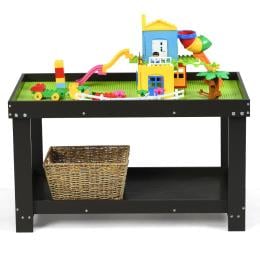 Wooden Kids Activity Table With Storage Shelf And Removable Tabletop