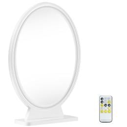Large Lighted Makeup Mirror Remote Control & 4 Colour Modes White