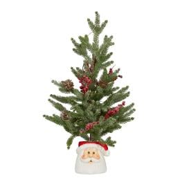 Christabelle Christmas Tree with Lights in Santa Pot - 55cm