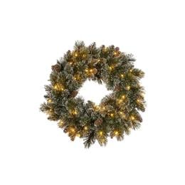 Christabelle Christmas Wreath with Lights- 61cm Cashmere