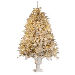 Christabelle 2.3m Christmas Tree Potted Alpine Fir with Pre Lit Multi-Colour LED Lights