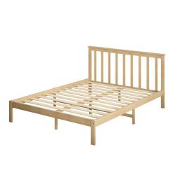 Levede Wooden Bed Frame Queen Full Size Mattress Base Timber Natural