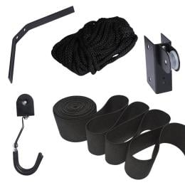 54KG Kayak Hoist Bike Ladder Lift Pulley System Garage Storage Rack