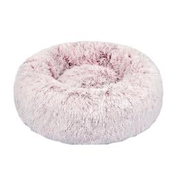 Pet Bed Cat Dog Donut Nest Calming Mat Soft Pink XL