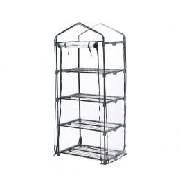 4 Tier Mini Greenhouse Garden Shed PVC Cover Film Frame Green House