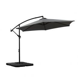 3M Outdoor Umbrella Cantilever Base Stand Cover Garden Patio Grey