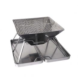 Charcoal BBQ Grill Foldable Barbecue Portable Outdoor Steel Roast