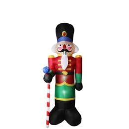 Inflatable Christmas Decorations Nutcracker 2.4M LED Lights