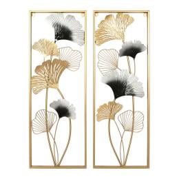 Large Metal Wall Art Hanging Leaf Tree Of Life Home Decor Garden Pair