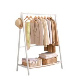 Clothes Rack Wooden Garment Hanging Stand Storage Organiser Shelf