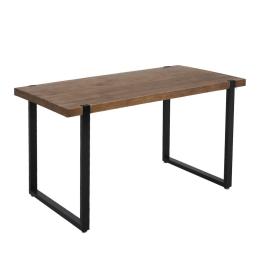 Dining Table Wooden Metal Kitchen Tables Cafe Restaurant 140cm