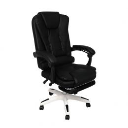 Gaming  Seat Racing PU Leather Executive Footrest Racer Black