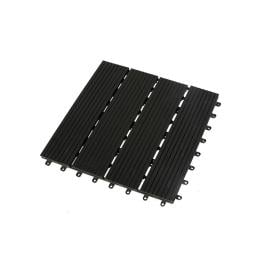 10x Floor Tiles Plastic Decking Garden Outdoor Backyard Dark Grey