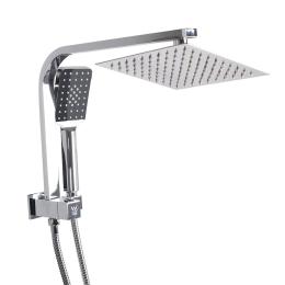 Rain Shower Head Set Silver Brass Taps Mixer Handheld High Pressure