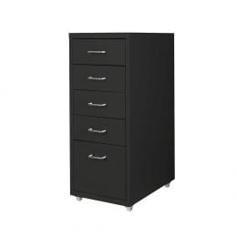 5 Drawers Portable Cabinet  Storage Steel Stackable Organiser Black