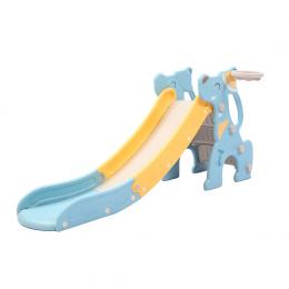 Kids Slide 160cm Basketball Hoop Activity Center Toddlers Play Blue