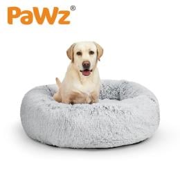 Pet Bed Cat Dog Donut Nest Calming Mat Soft Plush Kennel 70cm