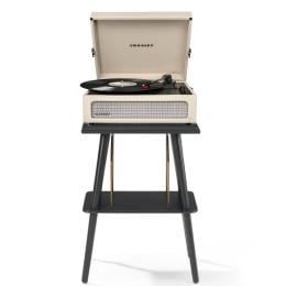 Crosley Voyager Bluetooth Turntable Entertainment Stand Bundle - Dune