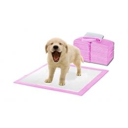 100 Pcs Puppy Pet Indoor Toilet Training Pads Pink