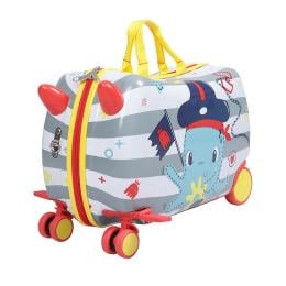 Kids Ride On Suitcase Children Travel Luggage Carry Bag - Octopus