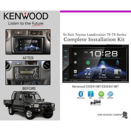 Kenwood 4019/419BT Stereo Upgrade Suit Toyota Landcruiser 70 79 Series