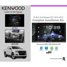 Kenwood 4019/419BT for Ford Ranger PX1 2012 - 2015 Car Stereo Upgrade