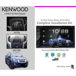 Kenwood DDX419BT/DDX4019BT For Isuzu Dmax 2012-2019 Car Stereo Upgrade
