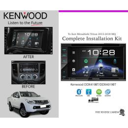 Kenwood DDX419BT for Mitsubishi Triton 2015-2018 MQ Stereo Upgrade