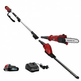 MATRIX 20V X-ONE Cordless Lithium Pole chainsaw Hedge Trimmer Combo