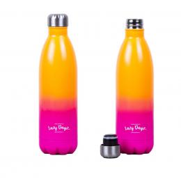1l Jumbo Stainless Steel Water Drink Bottle  (orange Pink Ombre)
