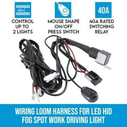 Elinz Wiring Loom Harness For Led Hid Fog Spot Work Driving Light