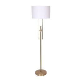 Sarantino Height-Adjustable Metal Floor Lamp - Brushed Gold