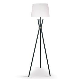 Sarantino Tripod Floor Lamp in Metal and Antique Brass