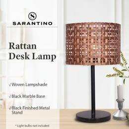 Sarantino Rattan Desk Lamp