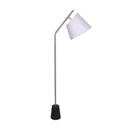 Sarantino Metal Arc Floor Lamp with Black Marble Base