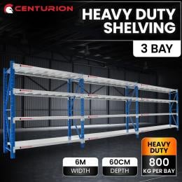 Centurion Pro 3 Bay 6M Wide Heavy Duty Shelving 800kg