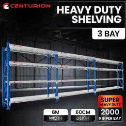 Centurion Pro 3 Bay 6M Wide Heavy Duty Shelving 2000kg