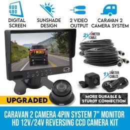 Elinz Caravan Two Camera Reversing 4pin Ccd Kit System