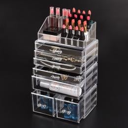 Cosmetic 7 Drawer Makeup Organizer Storage Jewellery Box Acrylic