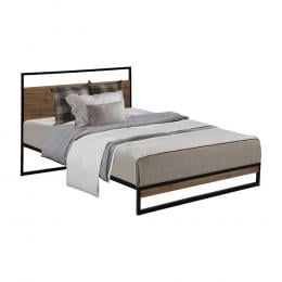 Metal Bed Frame Single Size Mattress Base Platform Black