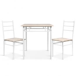 3 Piece Dining Table Chair Set - Natural