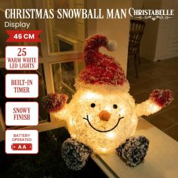 Christabelle 52cm Christmas Snowball Man with Lights