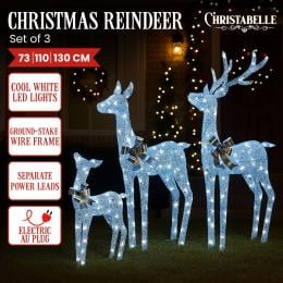 Christabelle Christmas Reindeer Display Set of 3 Indoor and Outdoor Decoration