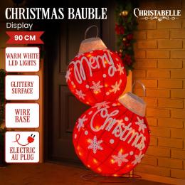 Christabelle Oversized Glitter Christmas Bauble for Indoor Outdoor Display