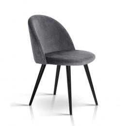 Velvet Modern Dining Chair - Black