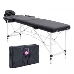 55cm Aluminium Portable Massage Table - BLACK